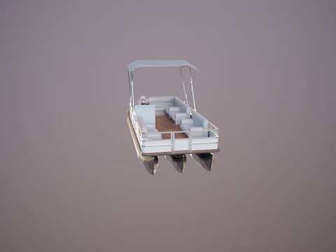 Pontoon Boat Short 3D Model