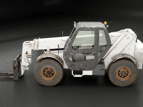 Used Telescopic Handler Forklift 3D Model