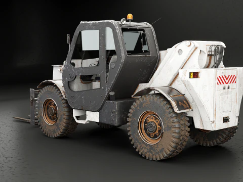 Used Telescopic Handler Forklift 3D Model