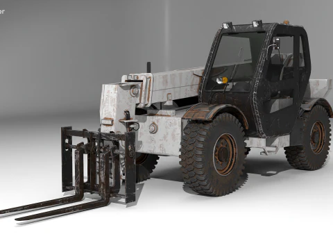 Used Telescopic Handler Forklift 3D Model