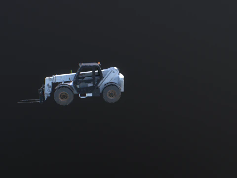 Used Telescopic Handler Forklift 3D Model