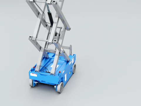 Piattaforma elevatrice elettrica a forbice per magazzino Modello 3D