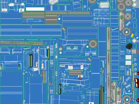 Piattaforma elevatrice elettrica a forbice per magazzino Modello 3D