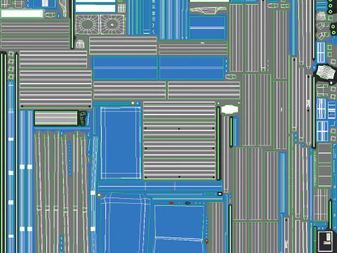 Piattaforma elevatrice elettrica a forbice per magazzino Modello 3D