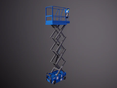 Piattaforma elevatrice elettrica a forbice per magazzino Modello 3D