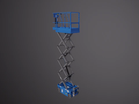 Piattaforma elevatrice elettrica a forbice per magazzino Modello 3D