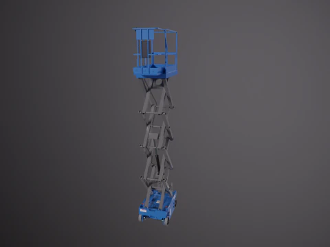 Piattaforma elevatrice elettrica a forbice per magazzino Modello 3D