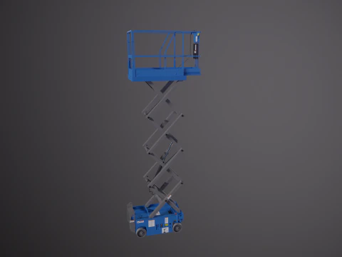 Piattaforma elevatrice elettrica a forbice per magazzino Modello 3D