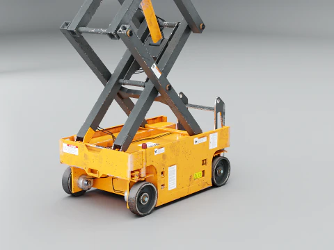 Warehouse Electric Scissor Platform Lift used 3D Model