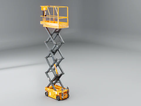 Warehouse Electric Scissor Platform Lift used 3D Model