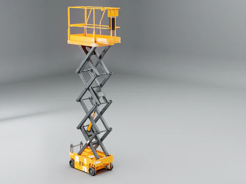 Warehouse Electric Scissor Platform Lift used 3D Model