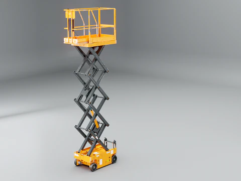 Warehouse Electric Scissor Platform Lift used 3D Model