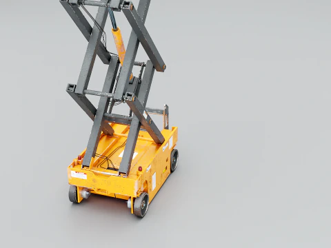 Warehouse Electric Scissor Platform Lift used 3D Model