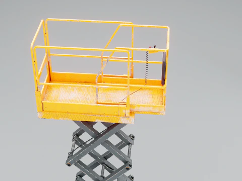 Warehouse Electric Scissor Platform Lift used 3D Model