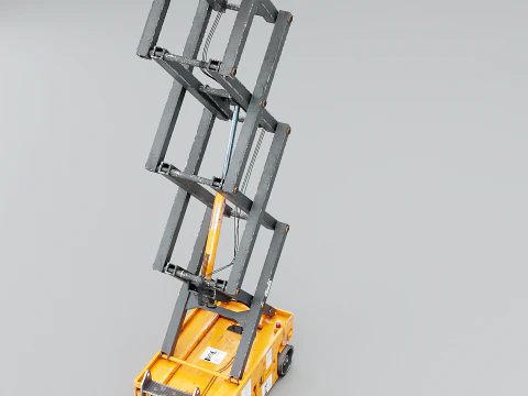 Warehouse Electric Scissor Platform Lift used 3D Model