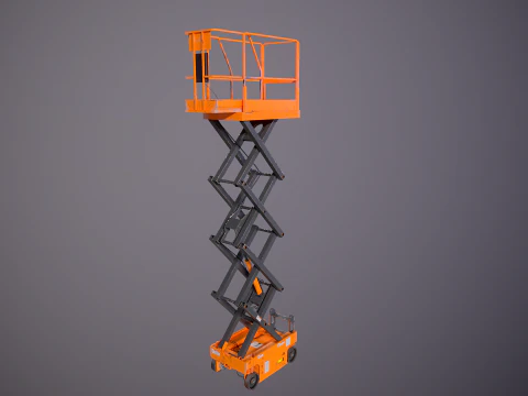 Warehouse Electric Scissor Platform Lift used 3D Model