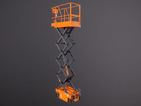 Warehouse Electric Scissor Platform Lift used 3D Model