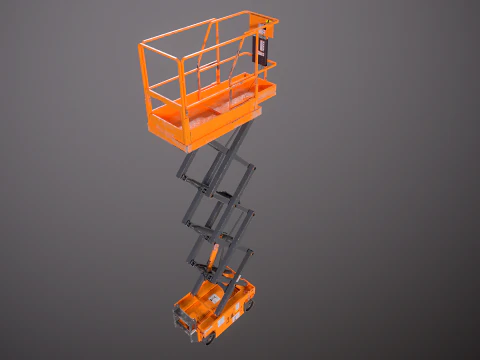 Warehouse Electric Scissor Platform Lift used 3D Model
