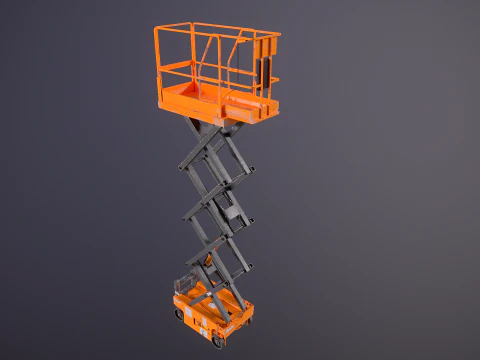 Warehouse Electric Scissor Platform Lift used 3D Model