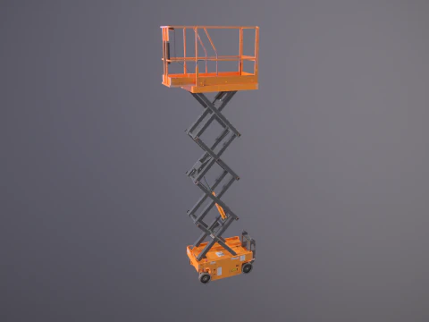 Warehouse Electric Scissor Platform Lift used 3D Model