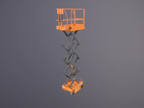 Warehouse Electric Scissor Platform Lift used 3D Model