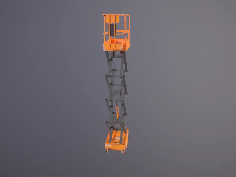 Warehouse Electric Scissor Platform Lift used 3D Model