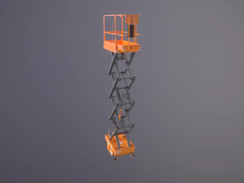 Warehouse Electric Scissor Platform Lift used 3D Model