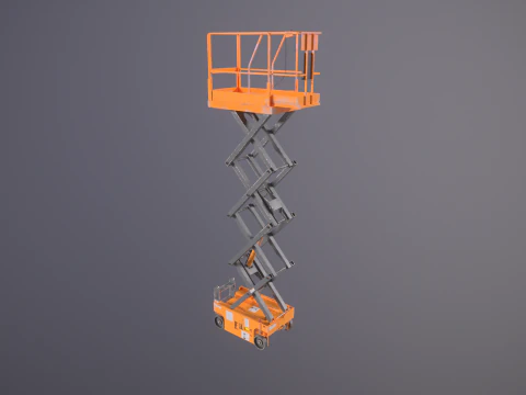 Warehouse Electric Scissor Platform Lift used 3D Model
