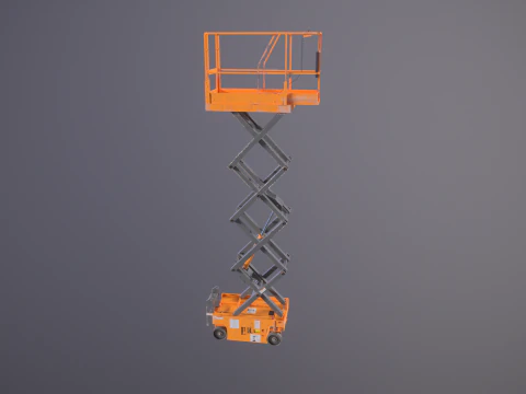 Warehouse Electric Scissor Platform Lift used 3D Model