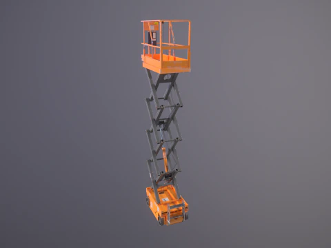 Warehouse Electric Scissor Platform Lift used 3D Model