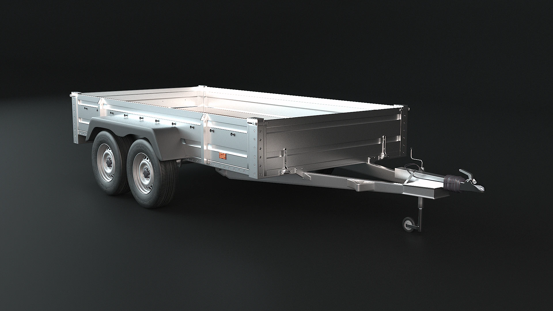 Cargo Trailer PBR 3D Model .c4d .max .obj .3ds .fbx .stl .blend
