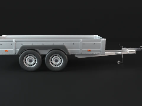 Cargo Trailer PBR 3D Model