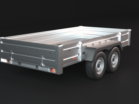 Cargo Trailer PBR 3D Model