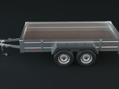 Cargo Trailer PBR 3D Model