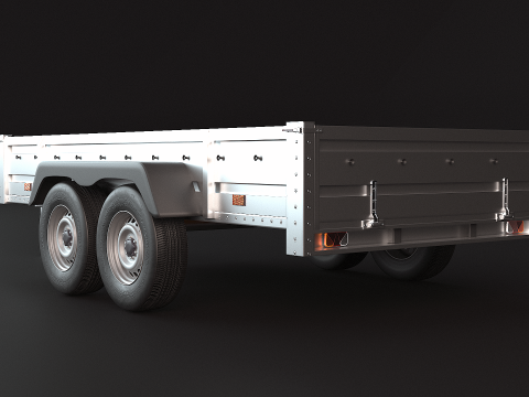 Cargo Trailer PBR 3D Model