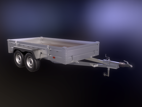Cargo Trailer PBR 3D Model