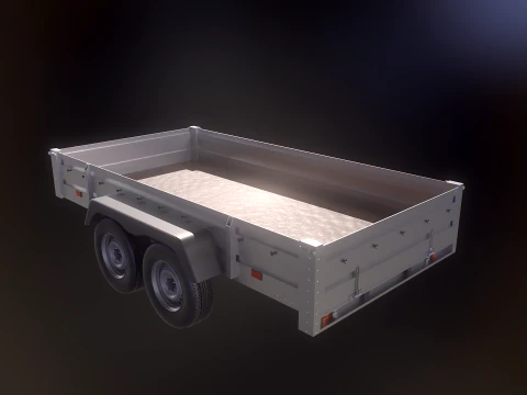 Cargo Trailer PBR 3D Model