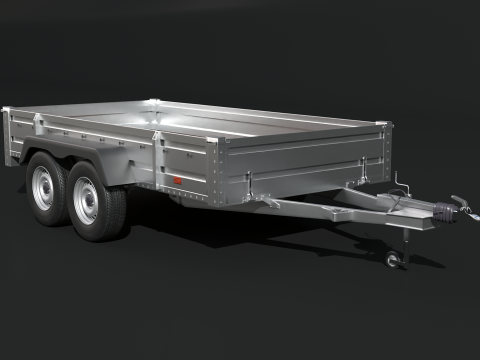 Cargo Trailer PBR 3D Model