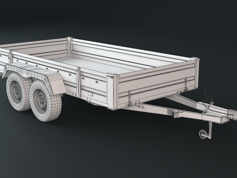 Cargo Trailer PBR 3D Model