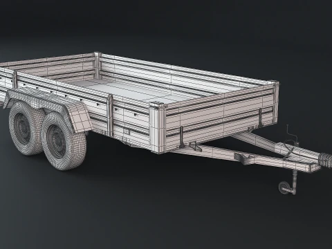 Cargo Trailer PBR 3D Model