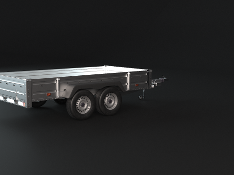Cargo Trailer PBR 3D Model