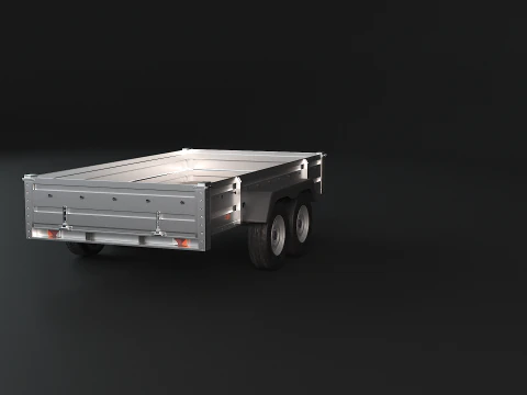 Cargo Trailer PBR 3D Model