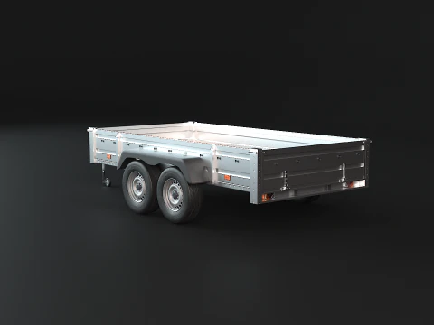 Cargo Trailer PBR 3D Model