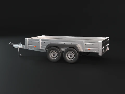Cargo Trailer PBR 3D Model