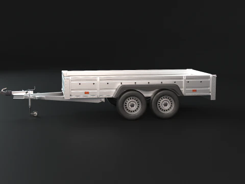 Cargo Trailer PBR 3D Model