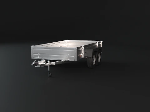Cargo Trailer PBR 3D Model