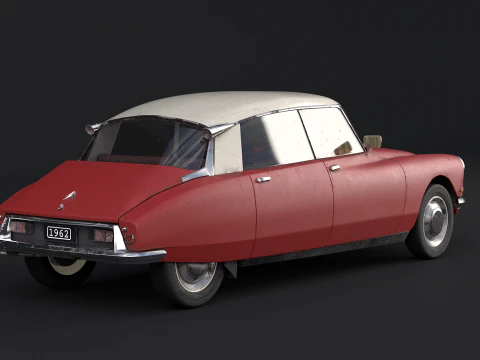 Citroen DS 19 yang berkarat Model 3D
