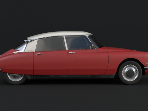 Rusted Citroen DS 19 3D Model