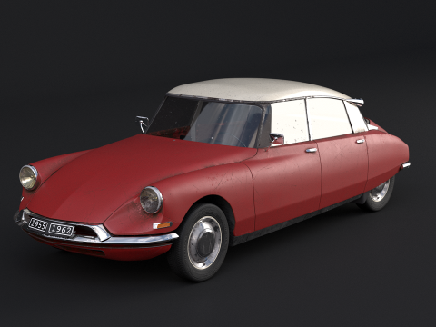 Rusted Citroen DS 19 3D Model