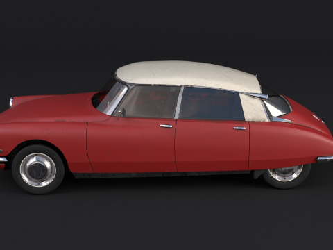 Rusted Citroen DS 19 3D Model